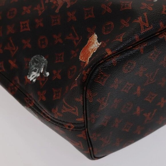 LOUIS VUITTON Catgram Neverfull MM Tote Bag M44441 LV Auth 110104A - Picture 3 of 16